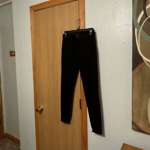 Sanctuary Size 24 Solid Black Skinny Leg Mid-Rise Moto-Style Jeans - EUC